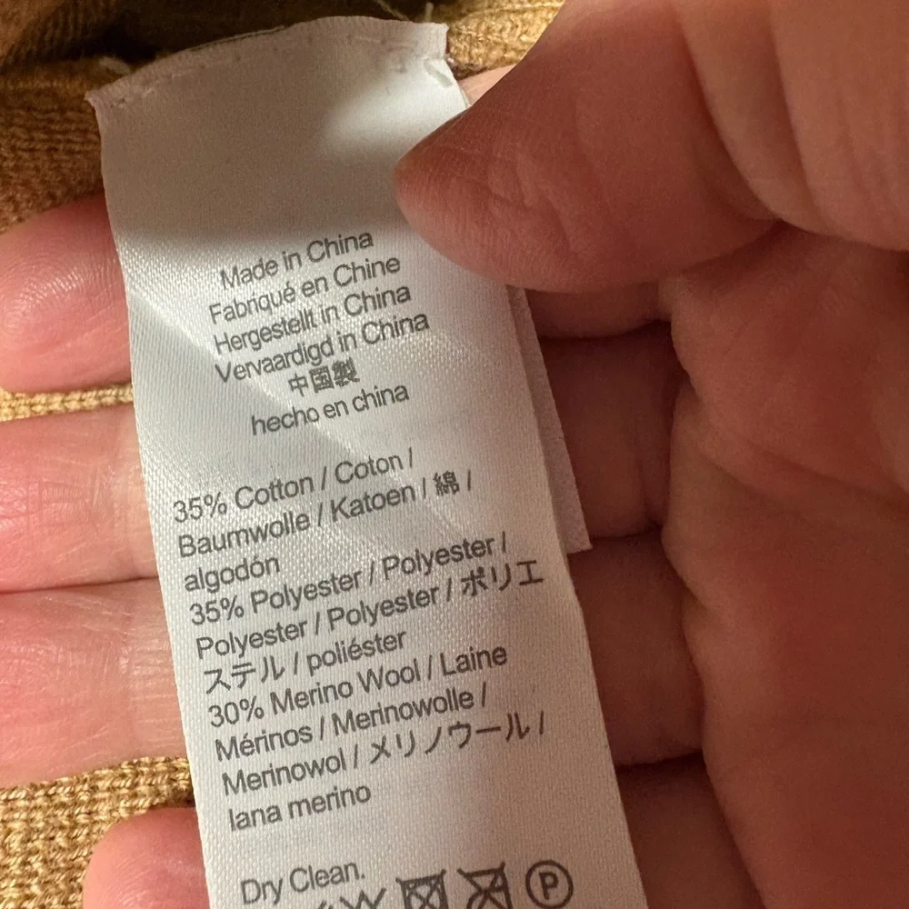 J. Crew Cecile Sweater Blazer Jacket Camel brown merino Wool Blend women’s small - Picture 5 of 6